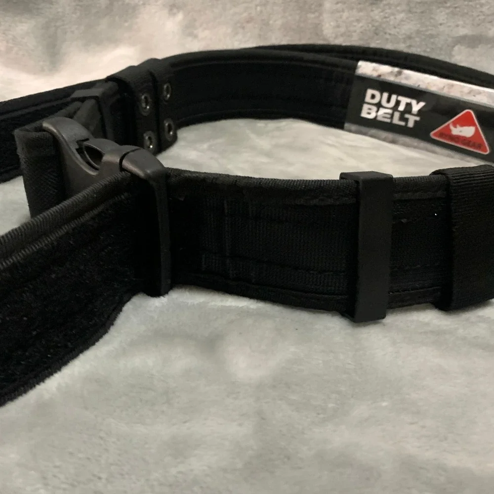 Ryno Gear Nylon Duty Belt with 4 Keeper Sets and Inside Belt N202C-S Black Small